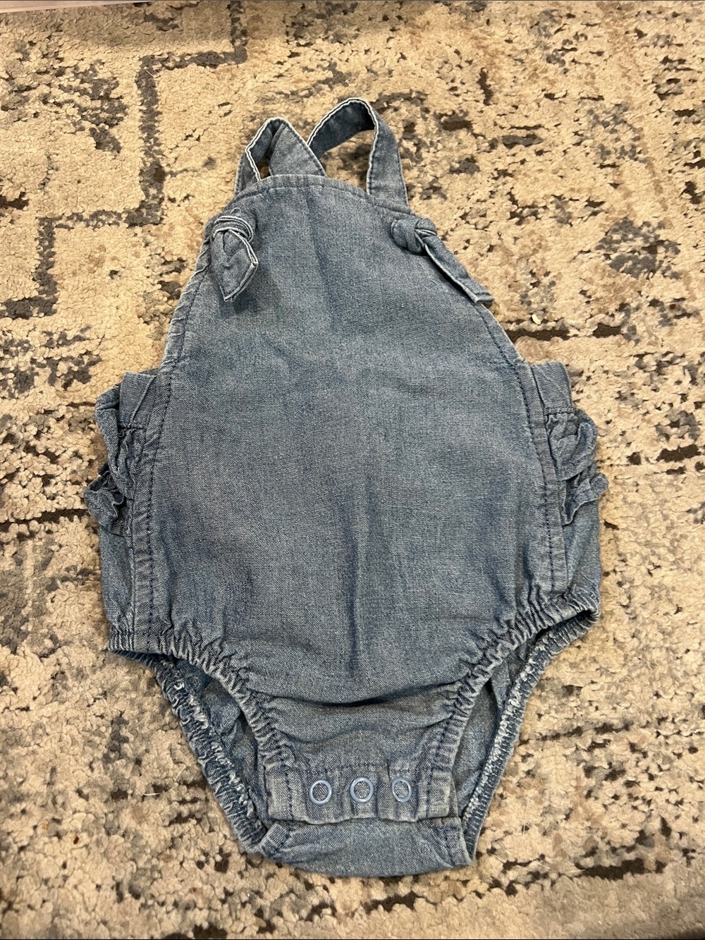 Carter's Denim-Style Blue Baby One-Piece Bodysuit